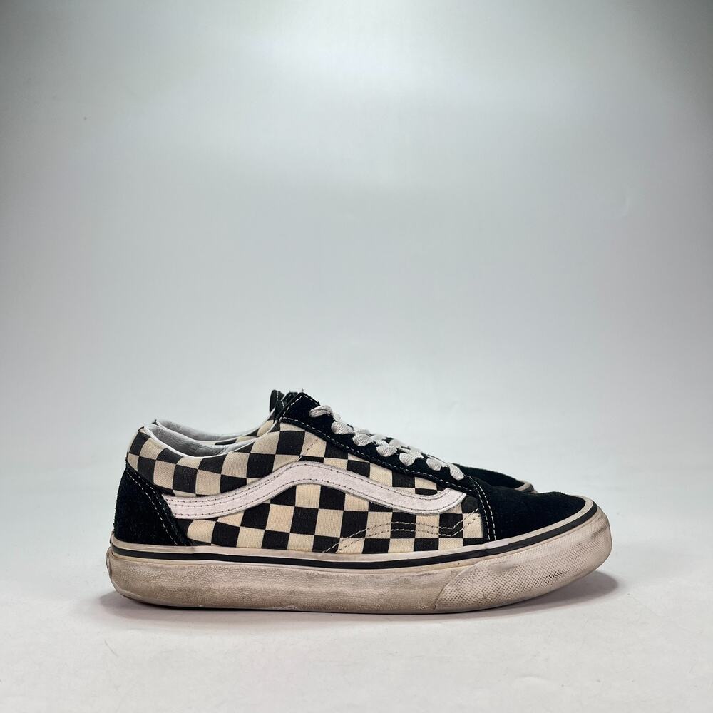 Vans Old Skool Checkerboard Black White Skater Sneakers Shoes Women's Size 7.5